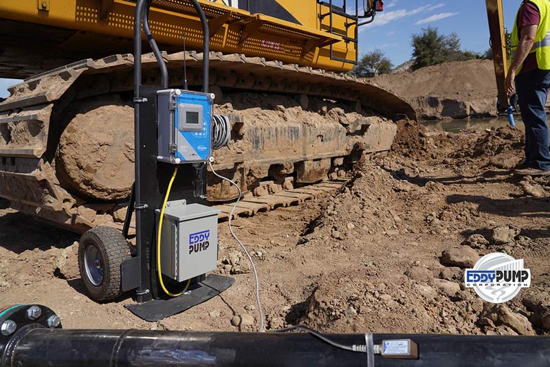 wireless-flow-meter-on-cat-excavator
